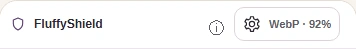 The Settings gear in the converter header.