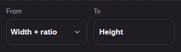 From width-ratio and To height choices in FluffyBench.