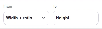 From width-ratio and To height choices in FluffyBench.