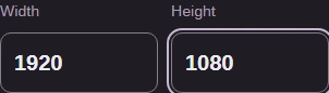 Inputs for the ratio calculation: width 1920, height 1080.