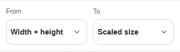 From dimensions and To scale choices in FluffyBench.