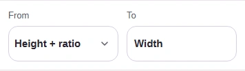 From height-ratio and To width choices in FluffyBench.