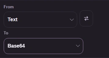 From Text and To Base64 in FluffyBench.
