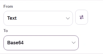 From Text and To Base64 in FluffyBench.
