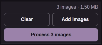 The Process 3 images button.
