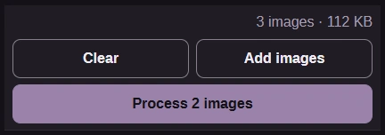 Process 2 images in FluffyBench Image Space Saver.