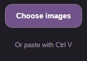 The Image Viewer's Choose images button, with the option to paste with Ctrl V below it.