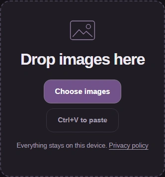 Choose images in FluffyBench's WebP converter.