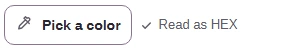 Pick a color button below the color input.