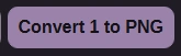 Convert button ready in FluffyBench's PNG converter.