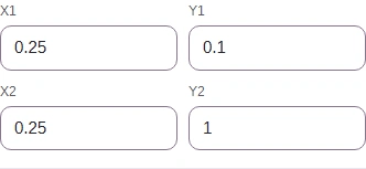 Easing fields X1 0.25 Y1 0.1 X2 0.25 Y2 1, matching the labelled curve.
