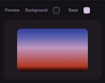 Preview of the complete five-stop sunset gradient, including its red band.