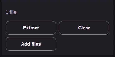 The Extract button, ready once the TIFF is added.