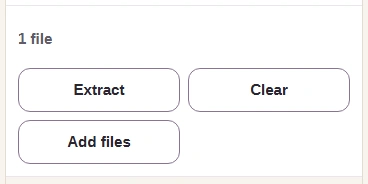 The Extract button, ready once the TIFF is added.