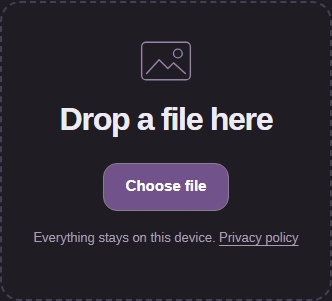 Choose file starts encoding in your browser.