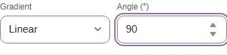Gradient set to Linear and Angle set to 90 degrees.