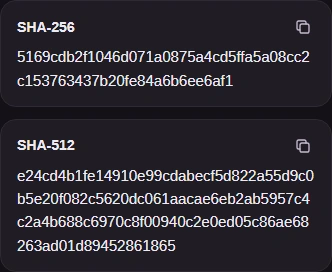 The two completed checksums for photo-upload-waterfall.jpg.