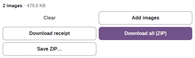 Download all (ZIP) saves several completed files together.