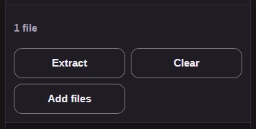 Extract button ready for the selected ICO.