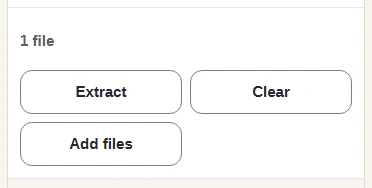 Extract button ready for the selected ICO.