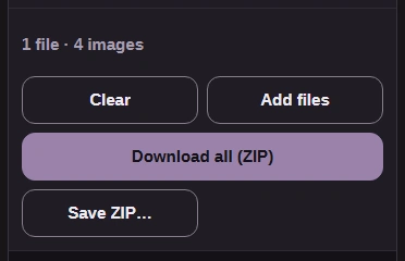 Download all ZIP button after extracting the ICO.