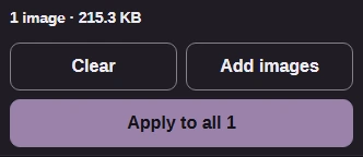 Apply to all creates the adjusted images.