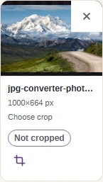 Open Crop on the photo you want to frame.