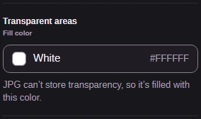 Transparent areas with the white fill swatch and Choose button.