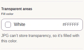 Transparent areas with the white fill swatch and Choose button.
