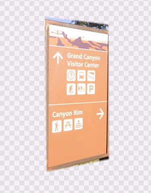 The sign cutout in the Image Viewer, with a checkerboard showing around its soft edges.