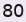The number 80 with crisp dark edges.