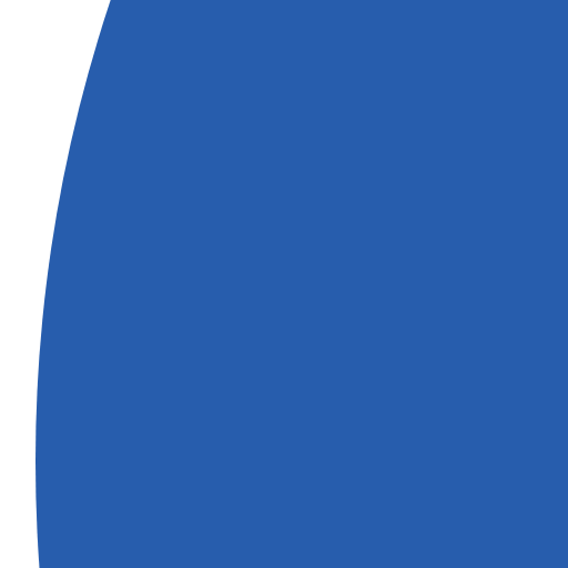 A blue circle's curved edge, smooth and sharp, drawn again from the SVG at the larger size.