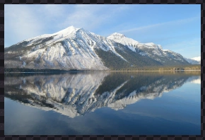 FluffyBench Image Viewer showing the cleaned Stanton Mountain photo.
