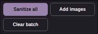 The command bar with the Sanitize all button.