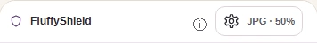 The toolbar Settings toggle while settings are open.