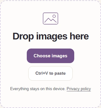 JPG converter intake with the Choose images button.