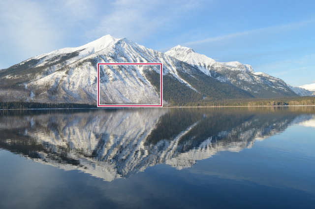 Original Stanton Mountain photograph, with the detail region marked.