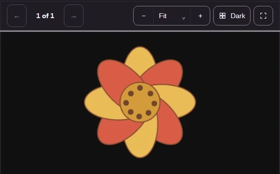 The same flower PNG on a dark background, with no box around it.