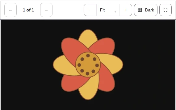 The same flower PNG on a dark background, with no box around it.