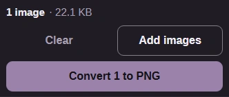 Convert is ready for the chosen flower image.