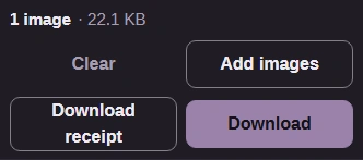 The Download button after the PNG is finished.