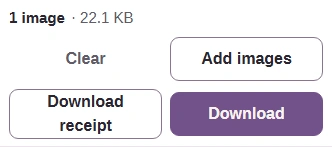 The Download button after the PNG is finished.