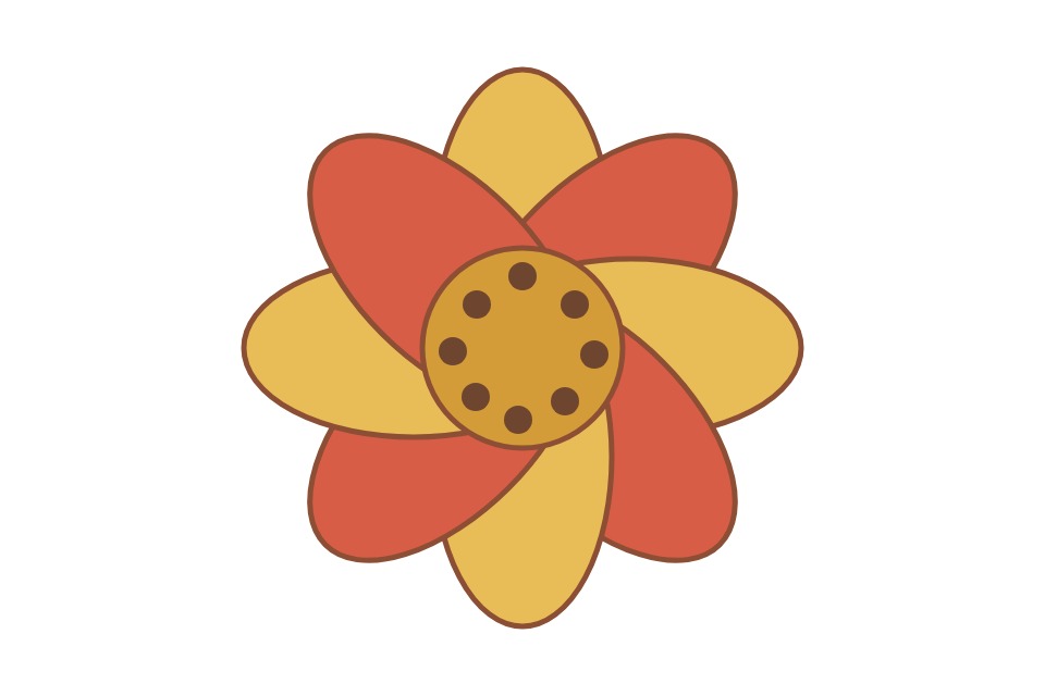 The flower JPG with a white background covering the checkerboard.