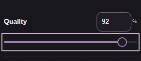 Quality slider showing 92 in JPEG XL Settings.