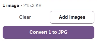 Convert ready for the selected photo.