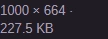 The completed JPG's output dimensions and file size.
