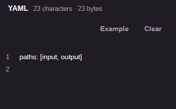 YAML source text ready for conversion to JSON.