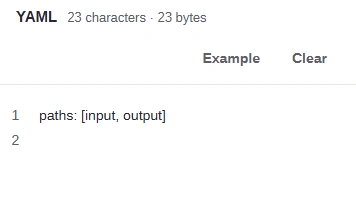 YAML source text ready for conversion to JSON.