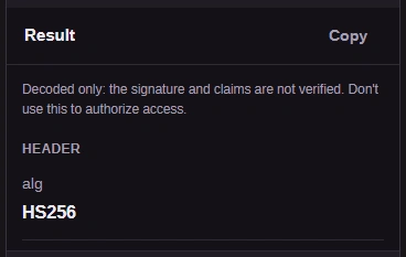 Read Result's unverified notice and Header.