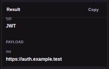 Scroll inside Result to reach Payload.